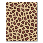 Tan Red Giraffe Spots Pattern Rug