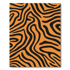 Bold Orange Black Animal Stripe Rug