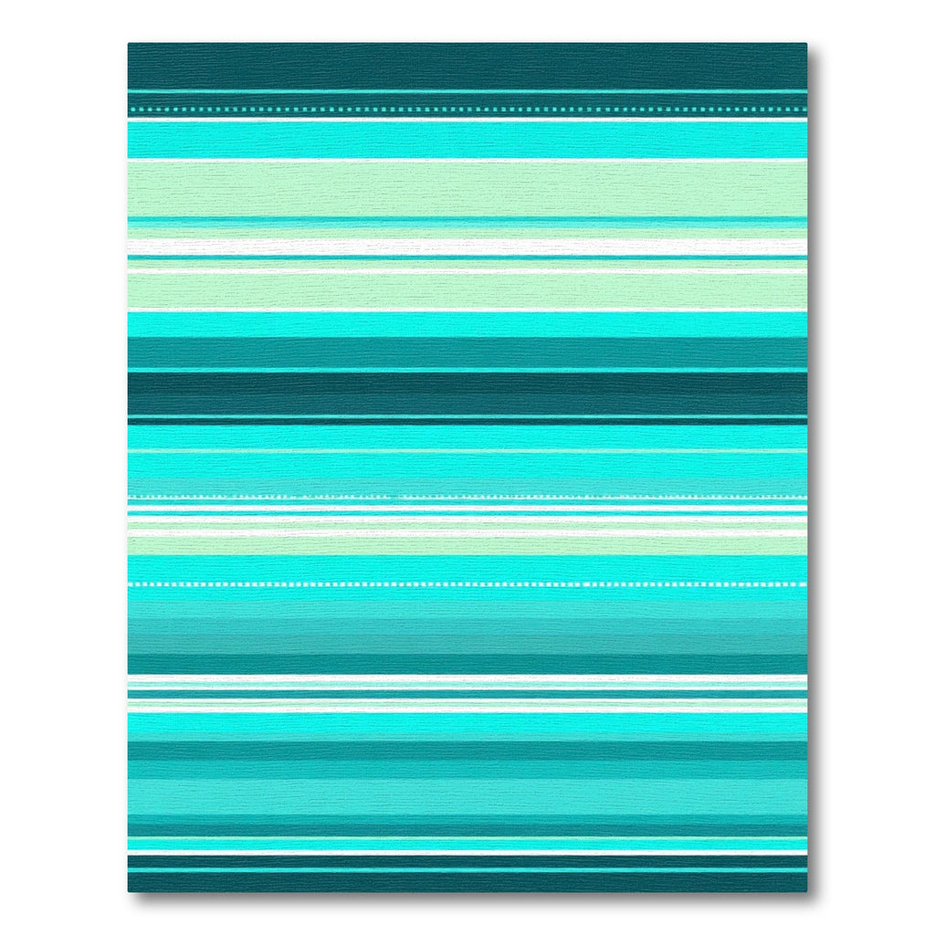 Teal Blue Gradient Stripe Rug