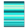 Teal Blue Gradient Stripe Rug