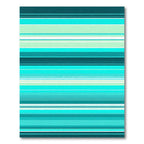 Teal Blue Gradient Stripe Rug