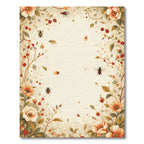 Whimsical Floral Garden Bees Ladybugs Rug