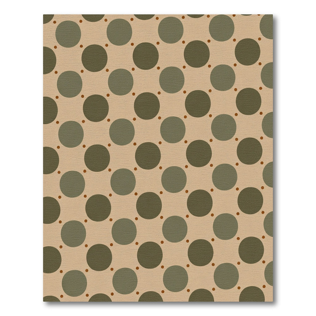 Olive Green Circle Dot Background Rug