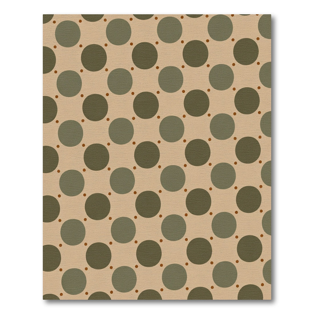 Olive Green Circle Dot Background Rug