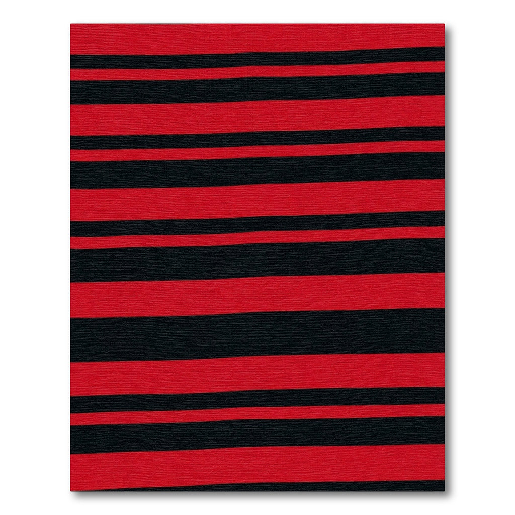 Bold Red Horizontal Stripe Rug