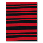 Bold Red Horizontal Stripe Rug