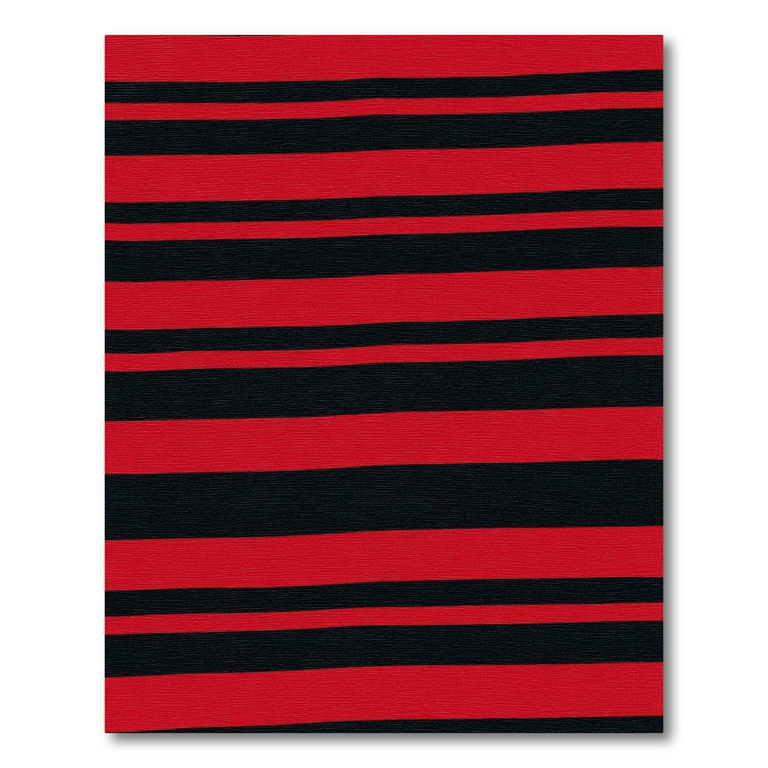 Bold Red Horizontal Stripe Rug