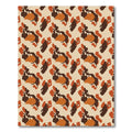 Brown Orange Camouflage Abstract Spots Rug