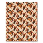Brown Orange Camouflage Abstract Spots Rug