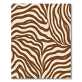 Brown Cream Wavy Animal Print Rug