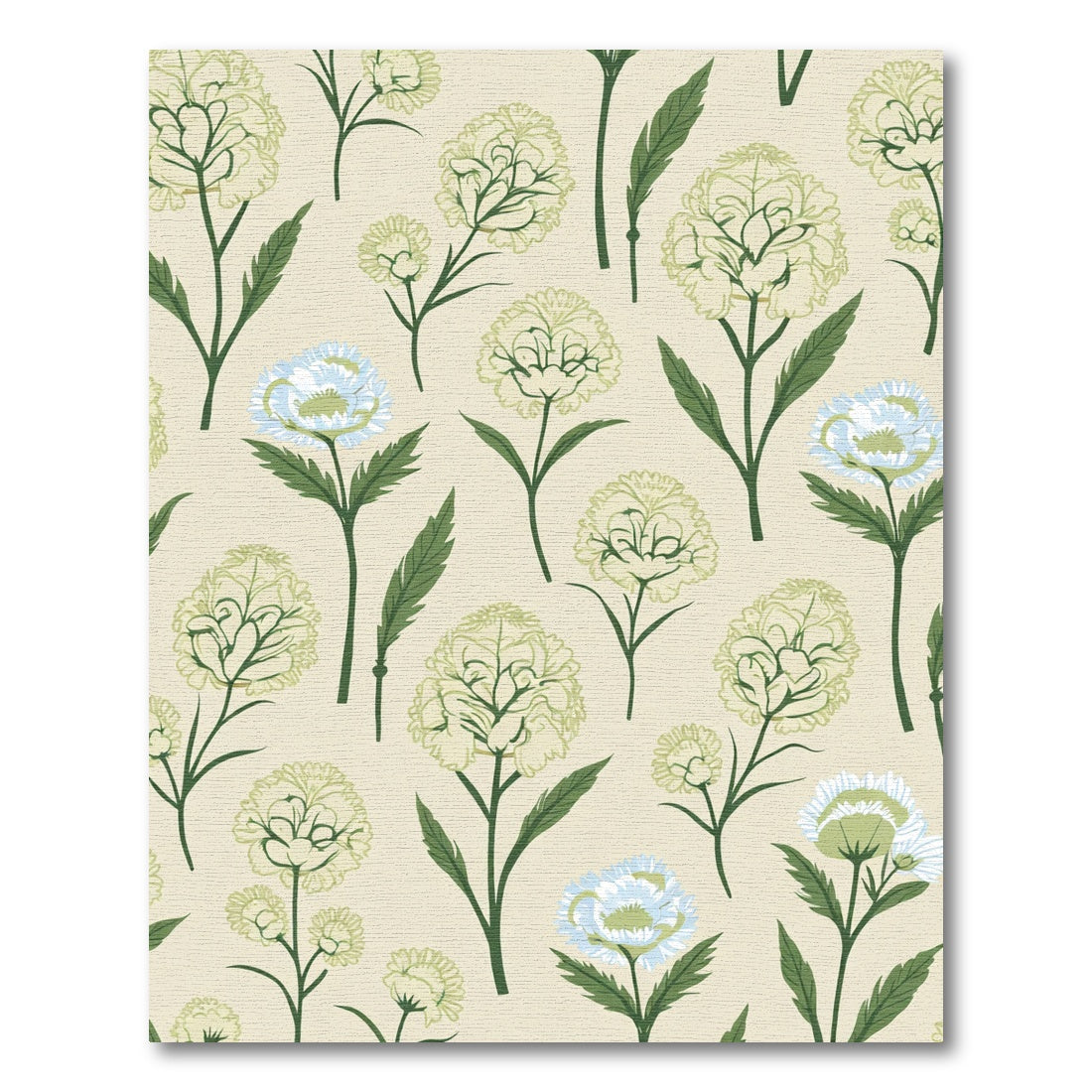 Cream Floral Botanical Arrangement Rug