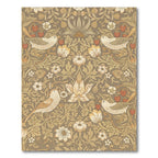 Vintage Brown Bird Strawberry Floral Rug