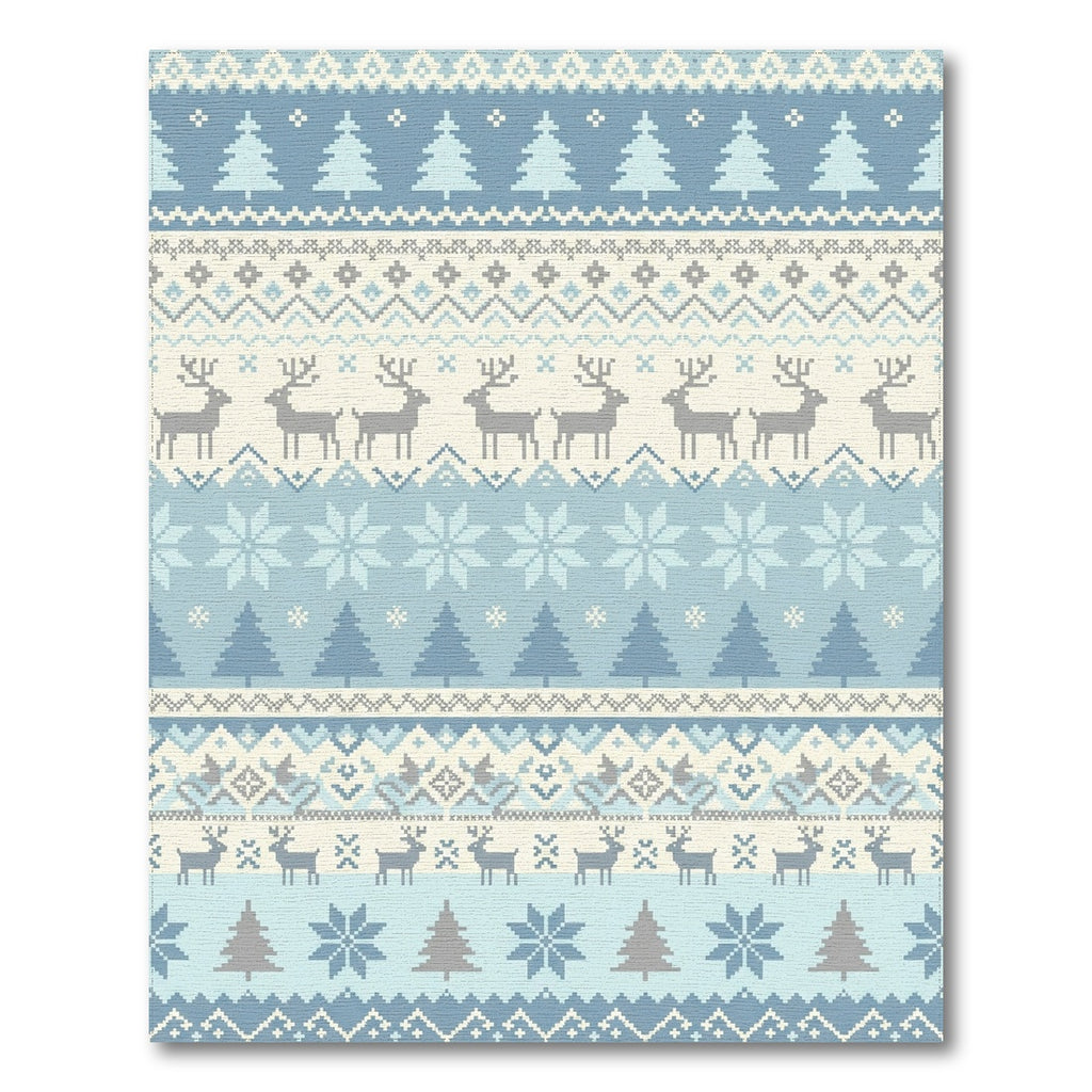 Winter Woodland Reindeer Fair Isle Rug
