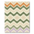 Earthy Tones Chevron Diamonds Rug