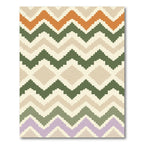 Earthy Tones Chevron Diamonds Rug