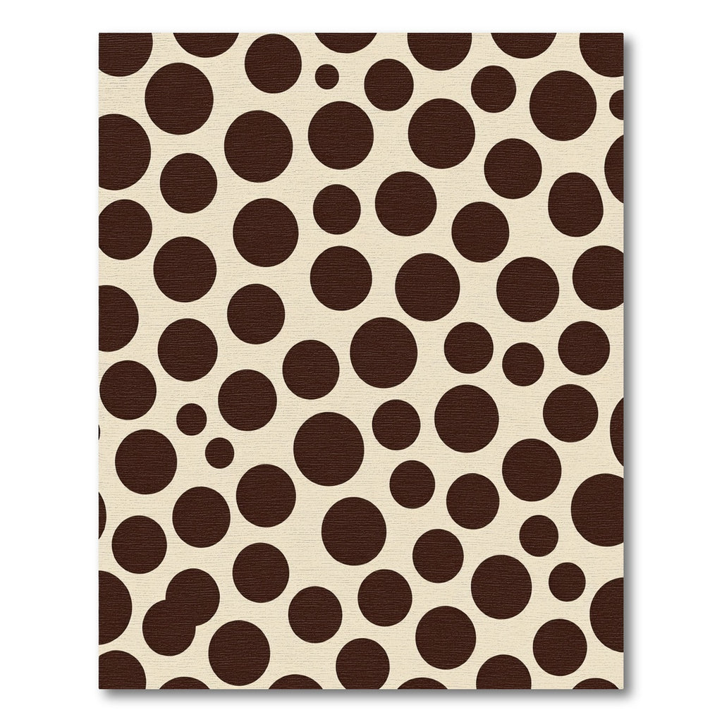 Brown Circles Scattered Cream Background Rug