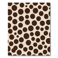 Brown Circles Scattered Cream Background Rug