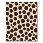Brown Circles Scattered Cream Background Rug
