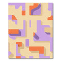 Geometric Lavender Cream Orange Shapes Rug