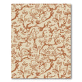 Brown Abstract Vine Garden Scene Rug