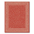 Crimson White Contemporary Lattice Garden Rug