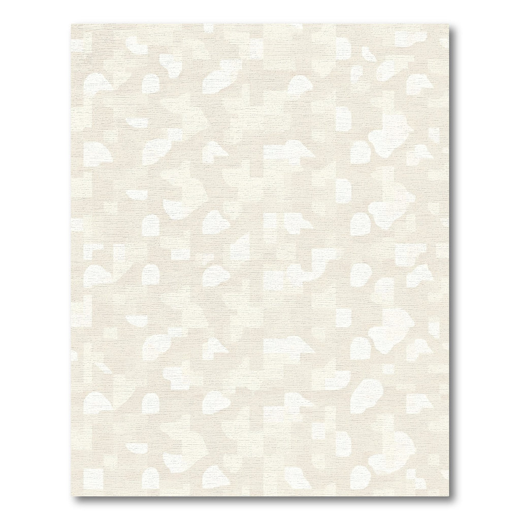 Cream Abstract Organic Shapes Rug