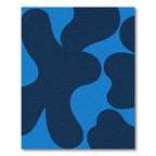 Deep Blue Organic Blob Rug