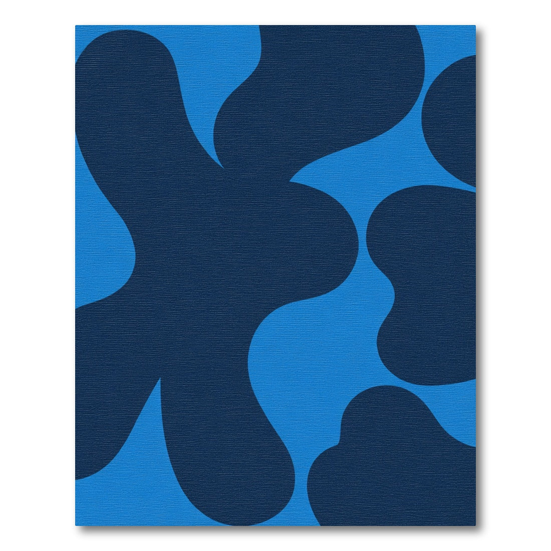 Deep Blue Organic Blob Rug