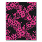 Hot Pink Elephant Floral Whimsy Rug