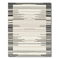 Striped Neutral Horizon Abstract Rug