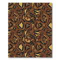 Brown Black Gold Abstract Swirl Rug