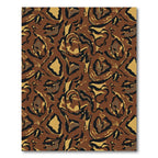 Brown Black Gold Abstract Swirl Rug