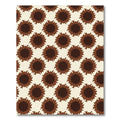 Cream Brown Sunburst Repeat Rug