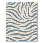 Powdery Blue Abstract Wave Rug