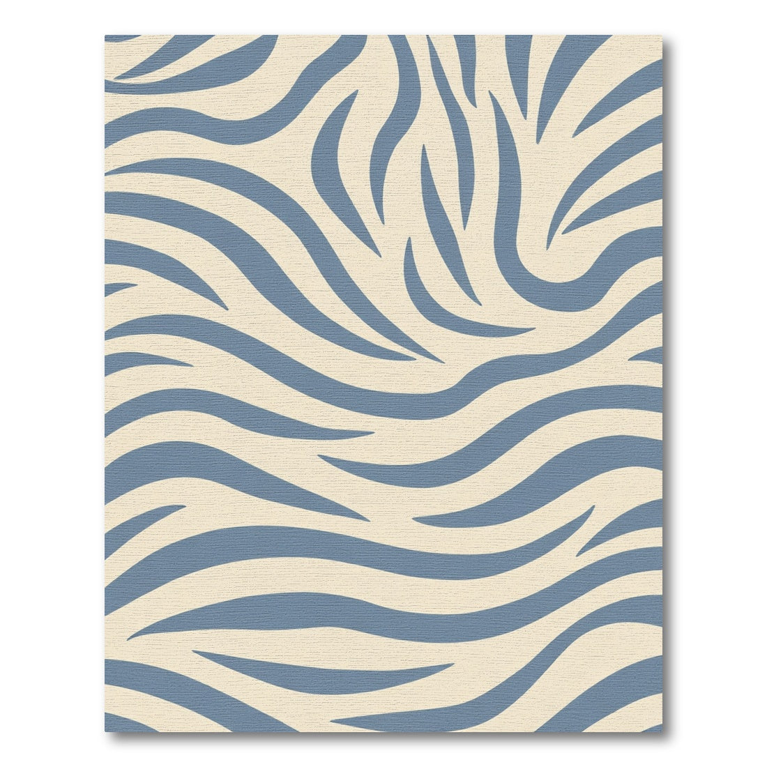 Powdery Blue Abstract Wave Rug