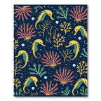 Yellow Seahorse Coral Sea Garden Rug