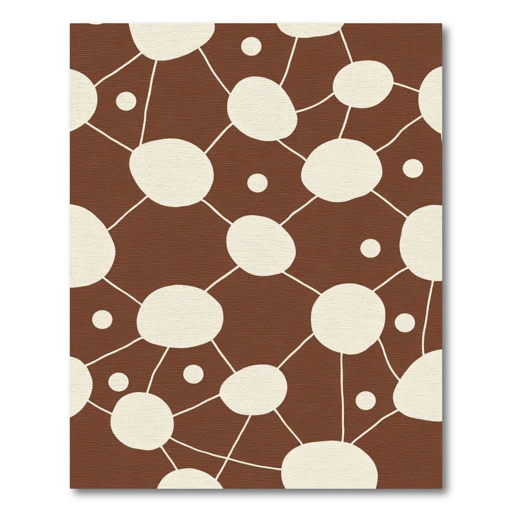 Brown Cream Organic Net Cluster Rug