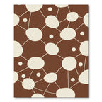 Brown Cream Organic Net Cluster Rug