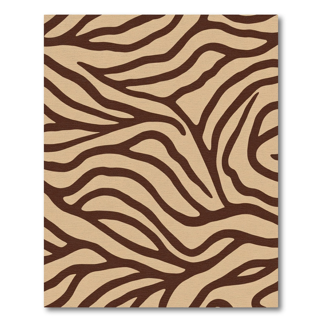 Brown Zebra Stripe Abstract Rug