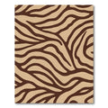 Brown Zebra Stripe Abstract Rug