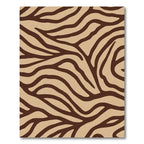 Brown Zebra Stripe Abstract Rug