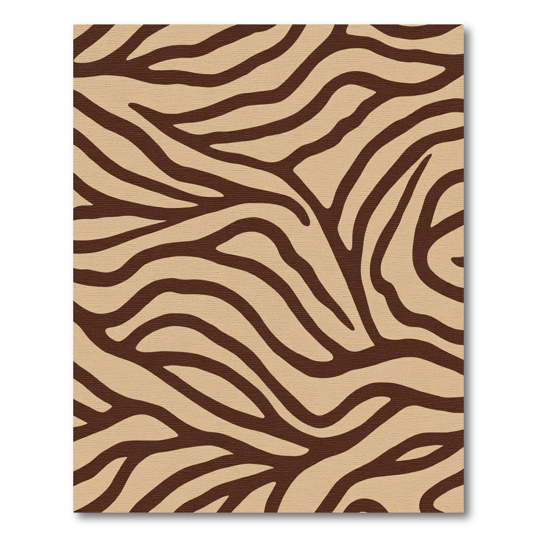 Brown Zebra Stripe Abstract Rug