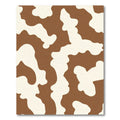 Brown Cream Abstract Blob Rug