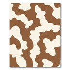 Brown Cream Abstract Blob Rug