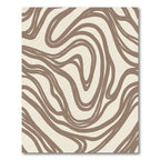 Earthy Tone Swirl Abstract Rug