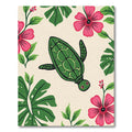 Green Turtle Tropical Floral Immersion Rug