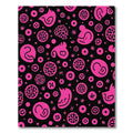 Vibrant Hot Pink Abstract Whimsical Figures Rug