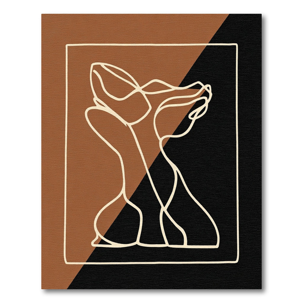 Bold Cream Abstract Form Dual Tone Rug