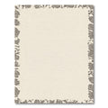 Taupe Floral Border Garden Rug