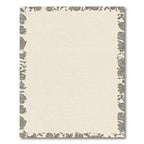 Taupe Floral Border Garden Rug